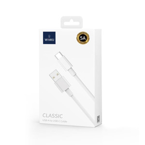 Obrazek WIWU Kabel C007 USB - USB-C 1,2 m 5A biały