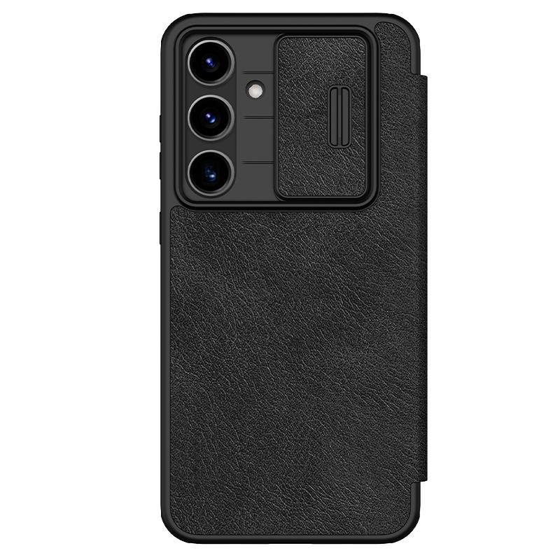 Obrazek Nillkin Qin Pro Leather Case Samsung S24 FE, BLACK / CZARNY