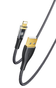 Obrazek Yesido Kabel CA104 12W USB-Lightning 1.2m PVC 2.4A, BLACK / CZARNY