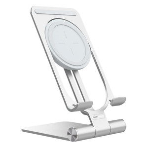 Obrazek NILLKIN POWER HOLD MINI STAND 15W FAST WIRELESS CHARGING, SILVER / SREBRNY