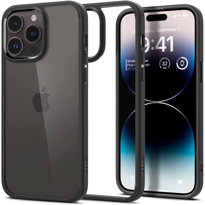 Obrazek SPIGEN ULTRA HYBRID IPHONE 15 PRO MATTE BLACK