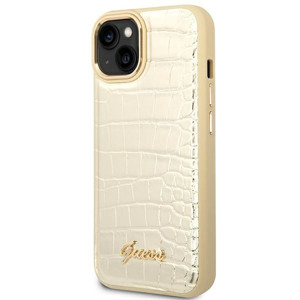 Obrazek GUESS IPHONE 14 PLUS CROCO COLLECTION GUHCP14MHGCRHD ZŁOTY/GOLD