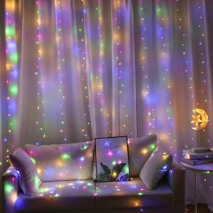 Obrazek Kurtyna Ledowa (100 lampek LED) 3m x 1m MULTICOLOR / WIELOKOLOROWY