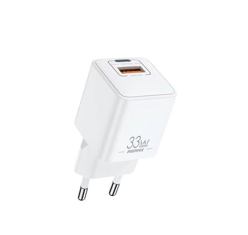 Obrazek Ładowarka sieciowa REMAX BATT SERIES PD QC 33W RP-U26 1xUSB + 1xUSB-C WHITE