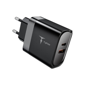 Obrazek Ładowarka sieciowa T-PHOX STUDY SERIES T-PP07 47W USB/USB-C BLACK