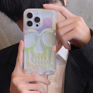 Obrazek ETUI SKULL IPHONE 11 HOLO WHITE / BIAŁY