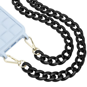 Obrazek Uniwersalna smycz do telefonu / na ramię Chain-09, BLACK / CZARNY