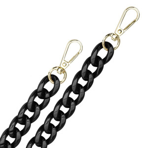 Obrazek Uniwersalna smycz do telefonu / na ramię Chain-09, BLACK / CZARNY