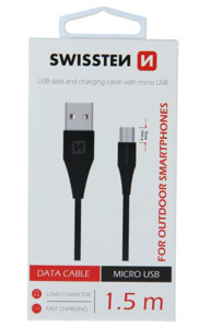 Obrazek KABEL SWISSTEN MICROUSB 2,4A 1,5M BLACK