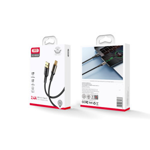 Obrazek XO KABEL CLEAR NB229 USB-C black 1M