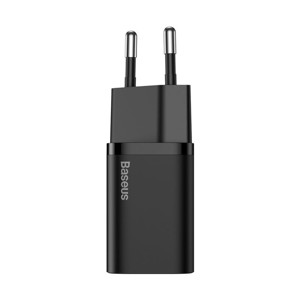 Obrazek Ładowarka sieciowa BASEUS SUPER SI USB-C/USB-C 25W 1xUSB + KABEL 1M BLACK