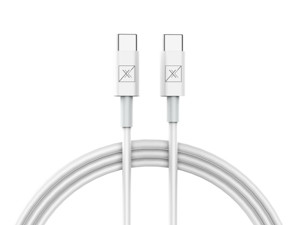 Obrazek KABEL MX SHOCK 20W PD Type-C - Type-C WHITE/BIAŁY