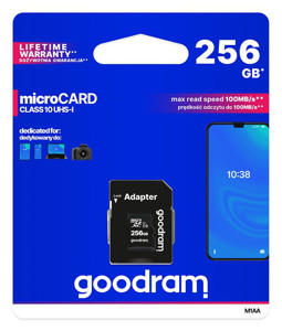 Obrazek Karta MicroSD UHS I 256GB GOODRAM +Ad