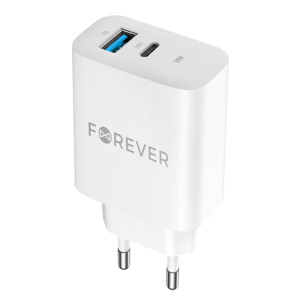 Obrazek Forever ładowarka sieciowa PD QC TC-07-30AC 1x USB-C 1x USB 30W biała