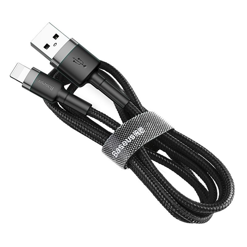 Obrazek KABEL BASEUS CAFULE LIGHTNING GRAY/BLACK 1.5A, 2M