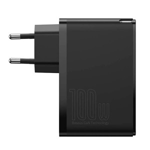 Obrazek Ładowarka sieciowa BASEUS GaN2 PRO 2xUSB+2xUSB-C 100W CZARNA/BLACK