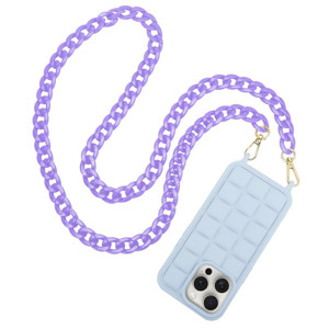 Obrazek Uniwersalna smycz do telefonu / na ramię Chain-09, PURPLE / FIOLETOWY