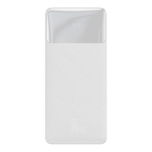 Obrazek POWERBANK BASEUS BIPOW 20000mAh 2xUSB USB-C 15W WHITE