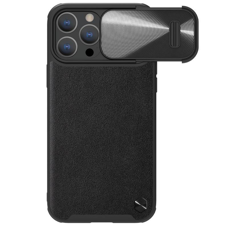 Obrazek NILLKIN CAMSHIELD LEATHER S IPHONE 14 PRO MAX, BLACK / CZARNY