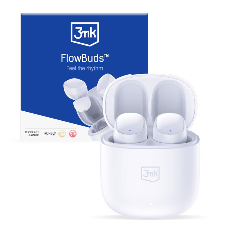 Obrazek 3MK SŁUCHAWKI FLOWBUDS WHITE BEZPRZEWODOWE