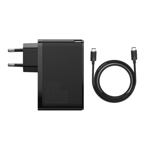 Obrazek Ładowarka sieciowa BASEUS GaN2 PRO 2xUSB+2xUSB-C 100W CZARNA/BLACK