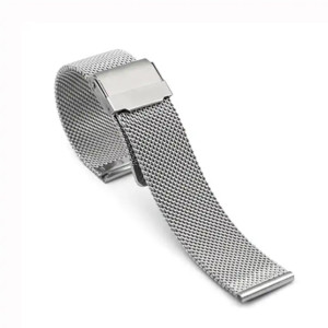 Obrazek Regulowany pasek ze stali nierdzewnej do zegarka/smartwatch 20mm, SILVER/SREBRNY