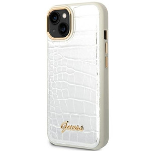 Obrazek GUESS IPHONE 14 PLUS CROCO COLLECTION GUHCP14MHGCRHS SREBRNY/SILVER