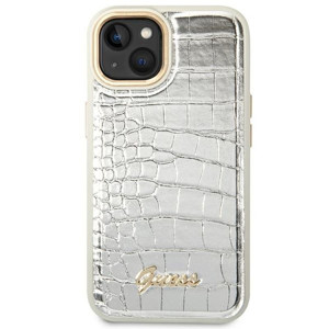 Obrazek GUESS IPHONE 14 PLUS CROCO COLLECTION GUHCP14MHGCRHS SREBRNY/SILVER