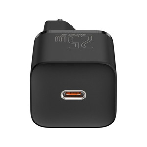 Obrazek Ładowarka sieciowa BASEUS SUPER SI USB-C/USB-C 25W 1xUSB + KABEL 1M BLACK