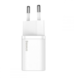 Obrazek Ładowarka sieciowa BASEUS SUPER SI QC USB-C 20W + KABEL SIMPLE TYPE-C TO LIGHTNING 1M WH