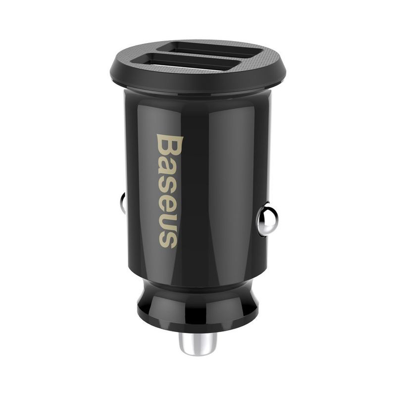 Obrazek Ładowarka samochodowa BASEUS GRAIN CAR CHARGER BLACK