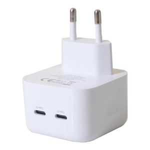 Obrazek ŁADOWARKA SIECIOWA MX THUNDER PD 35W, 2 x USB-C, WHITE / BIAŁY