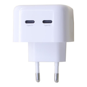 Obrazek ŁADOWARKA SIECIOWA MX THUNDER PD 35W, 2 x USB-C, WHITE / BIAŁY