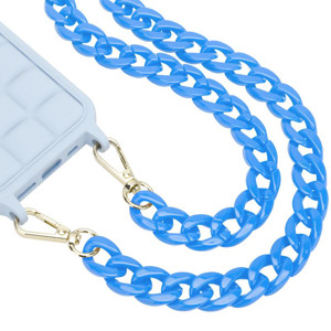 Obrazek Uniwersalna smycz do telefonu / na ramię Chain-09, BLUE / NIEBIESKI