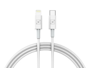 Obrazek Ładowarka SIECIOWA MX ALFA 20W PD+QC, USB-A+C + KABEL C/LIGHTNING 20W PD, WHITE/BIAŁY