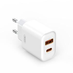 Obrazek XO ładowarka sieciowa CE12 PD QC 3.0 20W BIAŁA + KABEL USB-C/LIGHTNING