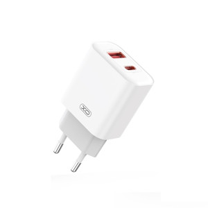 Obrazek XO ładowarka sieciowa CE12 PD QC 3.0 20W BIAŁA + KABEL USB-C/LIGHTNING