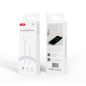 Obrazek XO KABEL NB-Q260A PD USB-C/USB-C 60W BIAŁY 1m