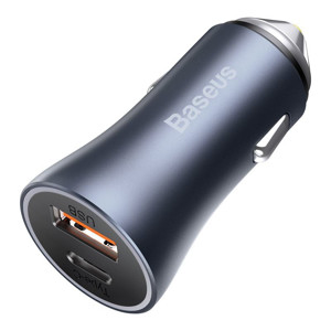 Obrazek Ładowarka samochodowa BASEUS GOLDEN CONTRACTOR PRO 40W USB/USB-C GREY