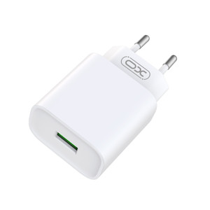 Obrazek XO ładowarka sieciowa CE02D QC 3.0 18W 1xUSB BIAŁA + KABEL LIGHTNING