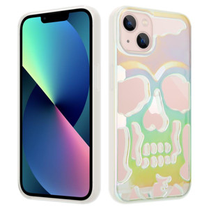 Obrazek ETUI SKULL IPHONE 12 HOLO WHITE / BIAŁY