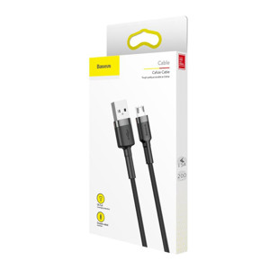 Obrazek KABEL BASEUS CAFULE MICRO USB 1.5A 2M GREY/BLACK