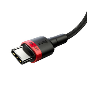 Obrazek KABEL BASEUS CAFULE PD USB FOR TYPE-C/C 2M 100W 5A RED/BLACK