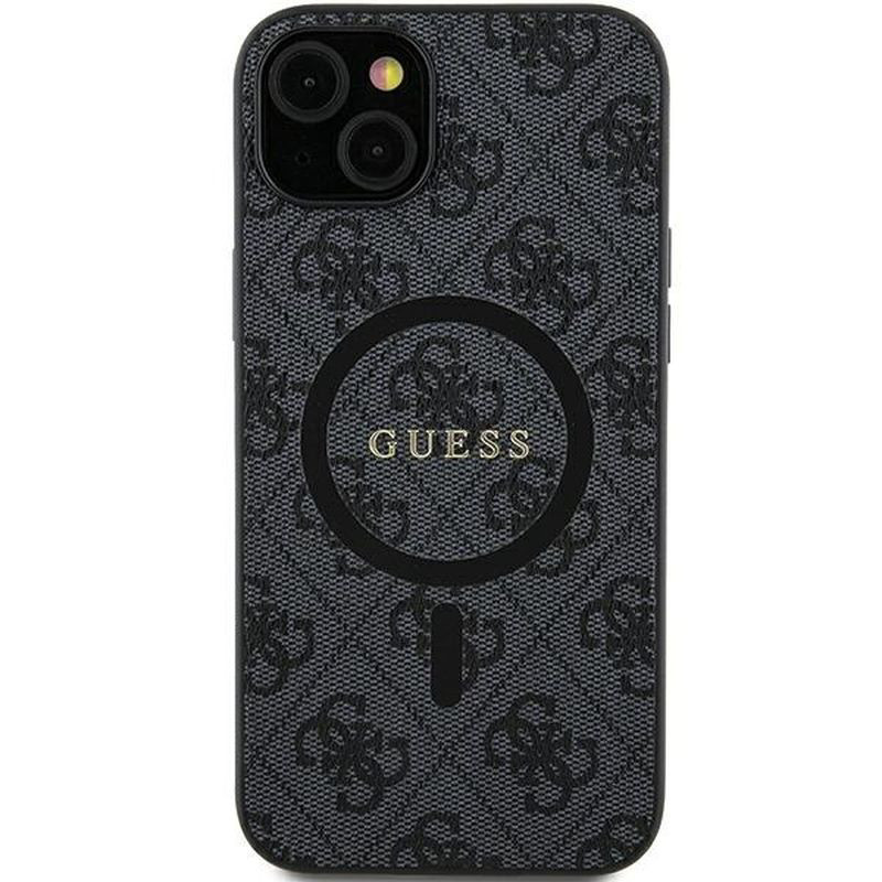 Obrazek GUESS SAMSUNG S24 PLUS BLACK GUHMS24MG4GFRK LEATHER MAGSAFE CASE