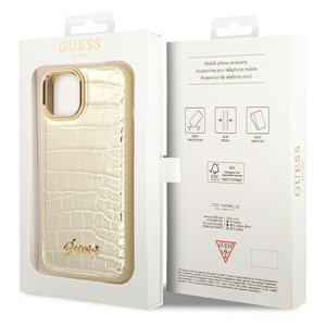 Obrazek GUESS IPHONE 14 PLUS CROCO COLLECTION GUHCP14MHGCRHD ZŁOTY/GOLD