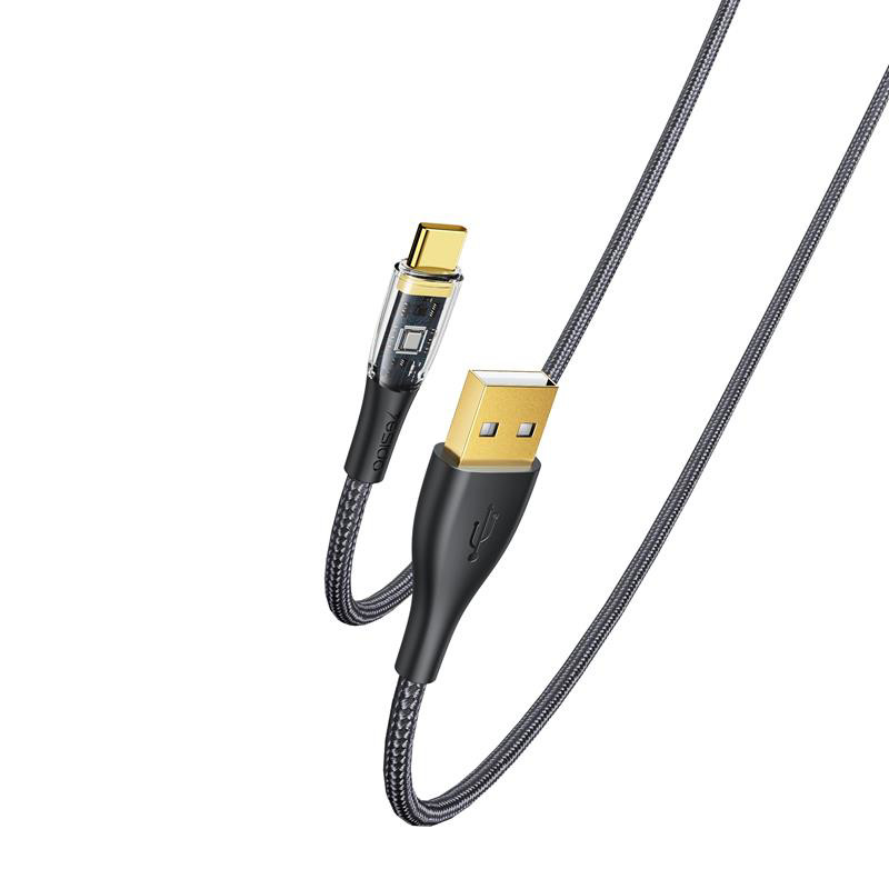 Obrazek Yesido Kabel CA104 18W USB-Type-C 1.2m PVC 2A, BLACK / CZARNY