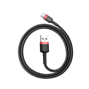 Obrazek KABEL BASEUS CAFULE USB/USB-C 2A 3M RED/BLACK