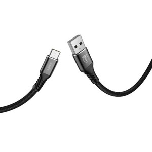 Obrazek KABEL T-PHOX JAGGER TYPE-C BLACK 2M 2.4A