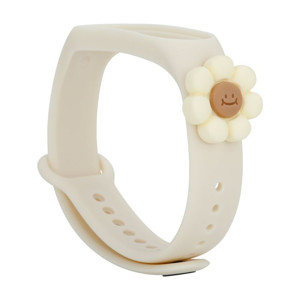 Obrazek Opaska dziecięca Smart Band M5/M6/M7 WHITE FLOWER / BIAŁY KWIAT