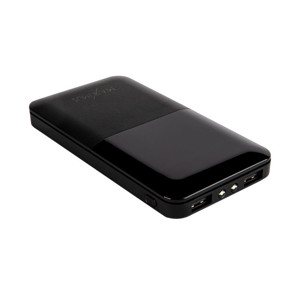 Obrazek POWERBANK MX ROTH 10 000 mAh, 2xUSB, 10W Li-Po, BLACK / CZARNY, + kabel microUSB